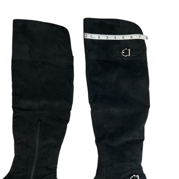 American Rag Cie Boots Womens Size 7.5 Adarra Over the Knee Tall Riding Black - Picture 12 of 16